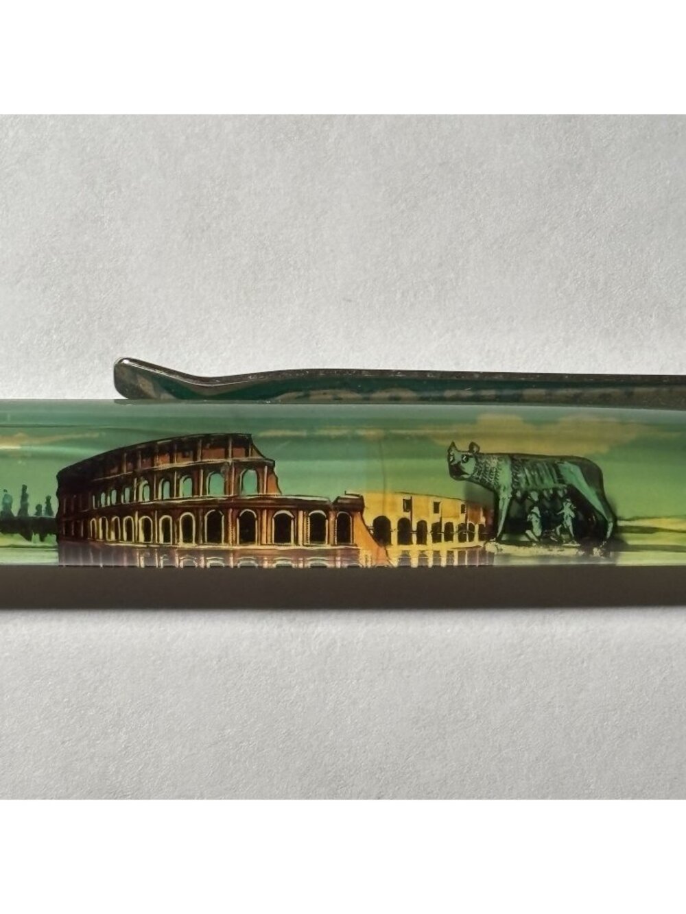 Ricordo di Roma Floaty Pen Rome Italy She Wolf Romulus Remus Moves by Colosseum